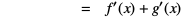  = f'(x) + g'(x)