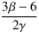 (3β − 6)⁄(2γ)